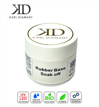 Rubber Base Gel/Soak off/Rubber Karl Diamant 15 ml