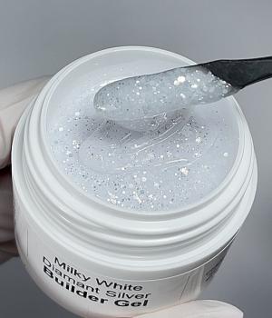 Milky White Diamond Builder Gel "Karl Diamant" 15 ml