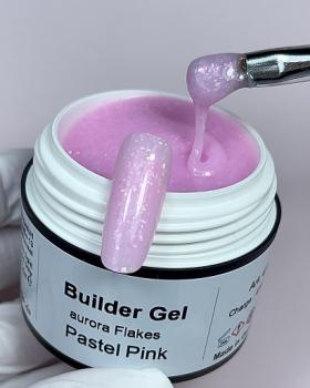 Builder Gel Pastel Pink Aurora Flakes Karl Diamant 15 ml