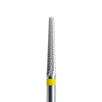 Carbide cutter round taper fine yellow ring 2.3 mm