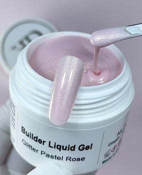 Builder Liquid Gel Glitter Pastel Rose Karl Diamant 15 ml