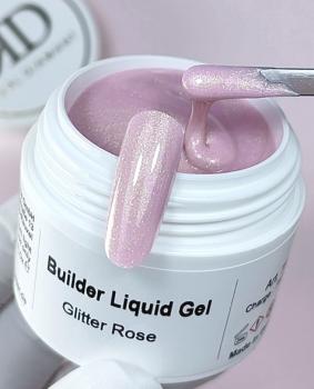 Builder Liquid Gel Glitter Rose Karl Diamant 15 ml