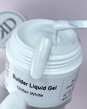 Builder Liquid Gel Glitter White Karl Diamant 15 ml