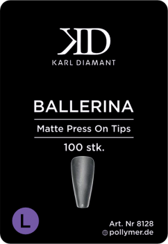 Press-On Tips "BALLERINA" matt  Größe L 100 Stk. Karl Diamant