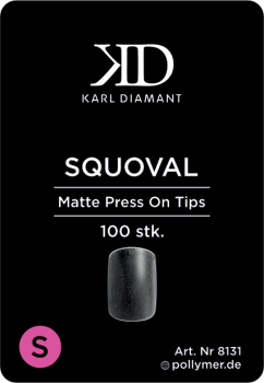 Press-On Tips "SQUOVAL" matt size S 100 pcs. Karl Diamond