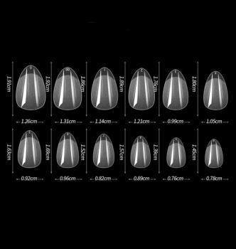 Soft Gel Tips "Mandel" kurz  120 Stk. Karl Diamant