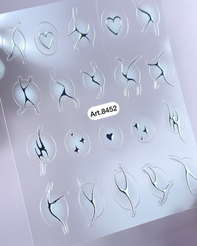 Sticker Motive Ombre White-Silber