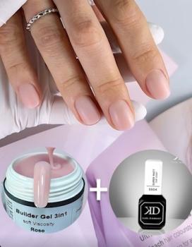 Builder Gel Rose Soft Viscosity Karl Diamant 15 ml