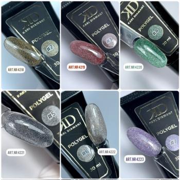 Set Polygel Glamour Karl Diamant 6* 30 ml