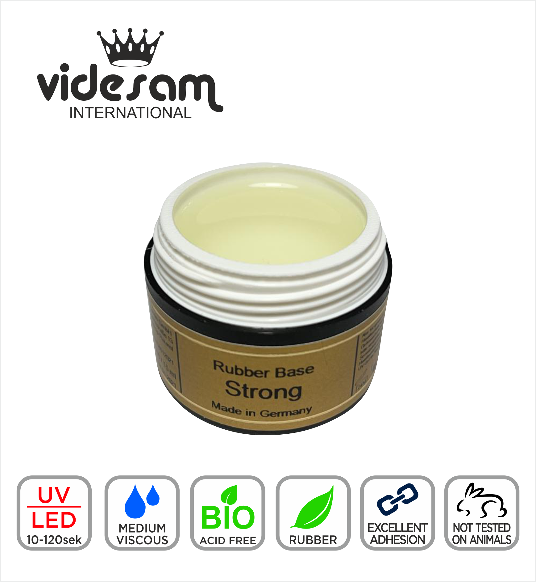 pollymer.de Strong Rubber Base Gel / Soak off / Kautschuk