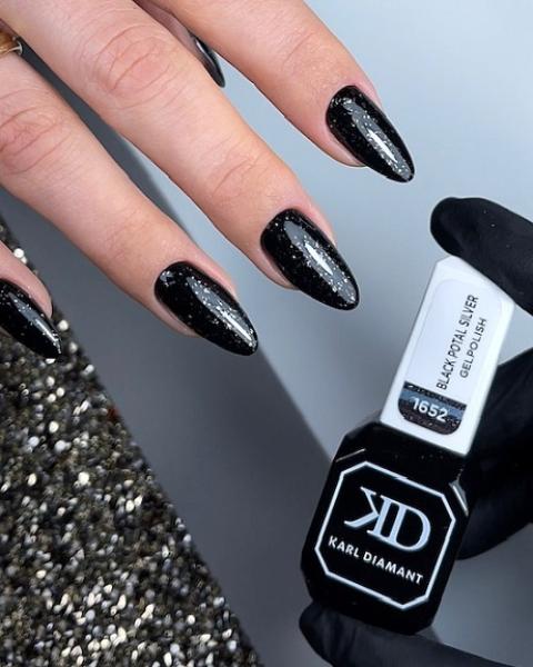 Karl Diamant Gelpolish Black Potal Silver 11 ml