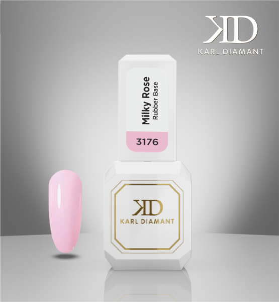 Karl Diamant Rubber Base Gel Milky Rose 11 ml