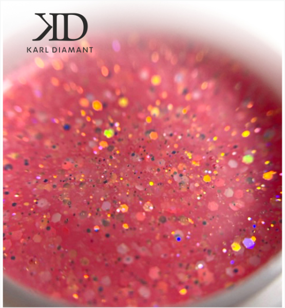 Confetti Glitter Coral Modelling Gel Karl Diamant 15 ml