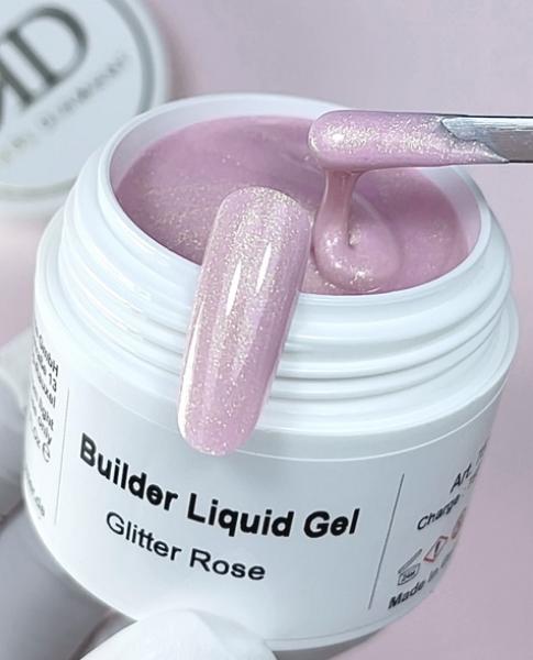 Builder Liquid Gel Glitter Rose Karl Diamant 15 ml