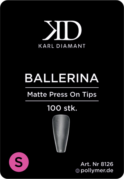 Press-On Tips "BALLERINA" matt size S 100 pcs. Karl Diamond