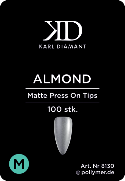 Press-On Tips "Almond" matt  Größe M 100 Stk. Karl Diamant