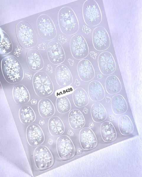 Sticker Ombre White Merry Christmas 2