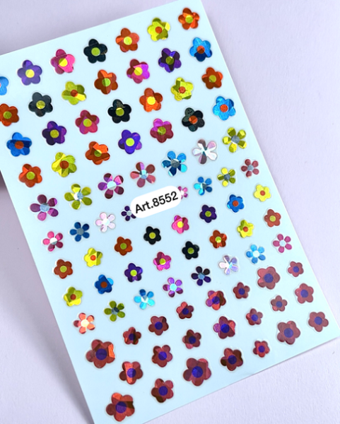 Sticker Blume hologramm