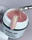 Builder Gel Pastel Peach Aurora Flakes Karl Diamant 15 ml
