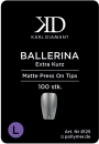 Press-On Tips "BALLERINA" matt extra kurz Größe L 100 Stk. Karl Diamant