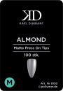 Press-On Tips "Almond" matt size M 100 pcs. Karl Diamond