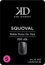 Press-On Tips "SQUOVAL" matt size S 100 pcs. Karl Diamond