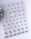 Stickers glitter stars silver